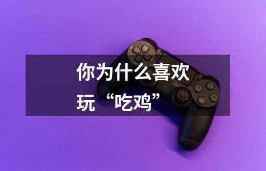 你为什么喜欢玩“吃鸡”-第1张-游戏信息-龙启网