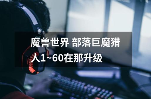 魔兽世界 部落巨魔猎人1~60在那升级-第1张-游戏信息-龙启网