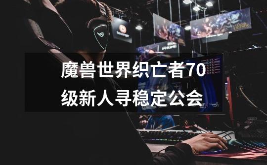 魔兽世界织亡者70级新人寻稳定公会-第1张-游戏信息-龙启网