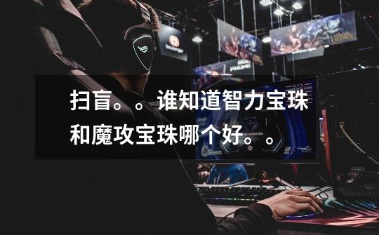 扫盲。。谁知道智力宝珠和魔攻宝珠哪个好。。-第1张-游戏信息-龙启网
