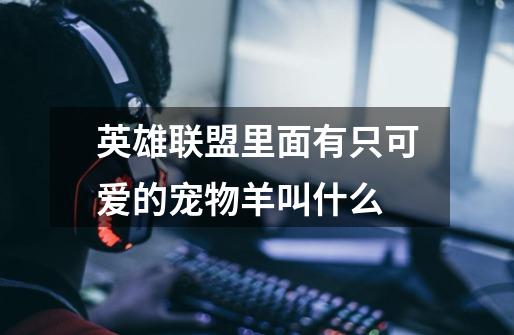英雄联盟里面有只可爱的宠物羊叫什么-第1张-游戏信息-龙启网