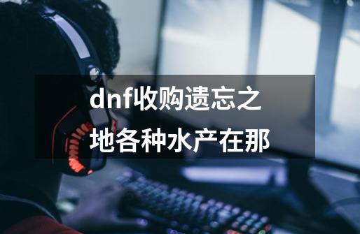 dnf收购遗忘之地各种水产在那-第1张-游戏信息-龙启网