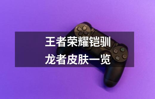 王者荣耀铠驯龙者皮肤一览-第1张-游戏信息-龙启网