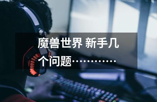 魔兽世界 新手几个问题…………-第1张-游戏信息-龙启网