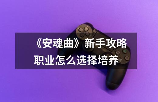 《安魂曲》新手攻略 职业怎么选择培养-第1张-游戏信息-龙启网