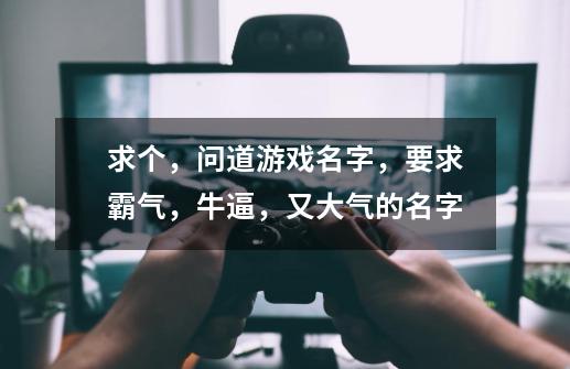 求个，问道游戏名字，要求霸气，牛逼，又大气的名字-第1张-游戏信息-龙启网
