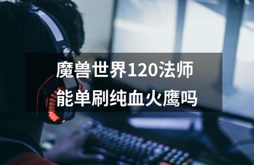 魔兽世界120法师能单刷纯血火鹰吗-第1张-游戏信息-龙启网