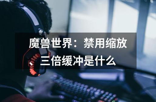 魔兽世界:禁用缩放、三倍缓冲是什么-第1张-游戏信息-龙启网