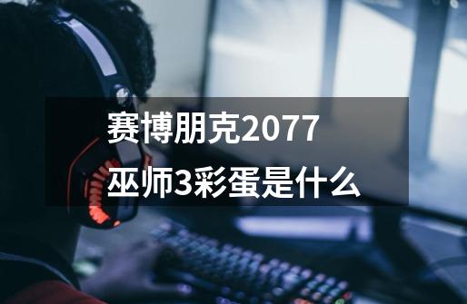 赛博朋克2077巫师3彩蛋是什么-第1张-游戏信息-龙启网