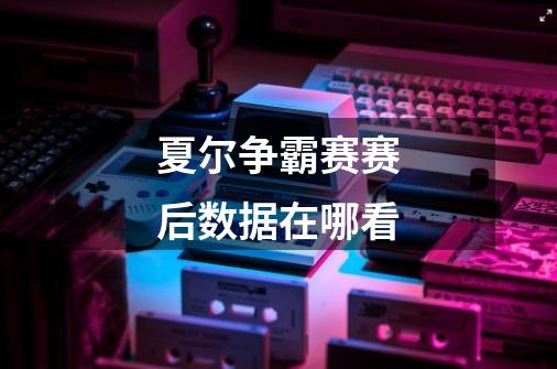 夏尔争霸赛赛后数据在哪看-第1张-游戏信息-龙启网