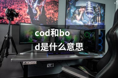 cod和bod是什么意思-第1张-游戏信息-龙启网