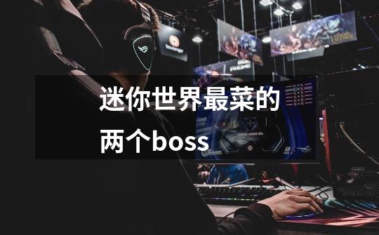 迷你世界最菜的两个boss-第1张-游戏信息-龙启网