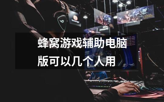 蜂窝游戏辅助电脑版可以几个人用-第1张-游戏信息-龙启网
