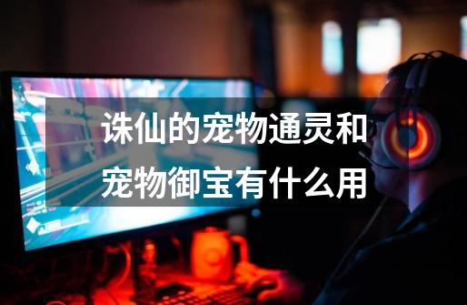 诛仙的宠物通灵和宠物御宝有什么用-第1张-游戏信息-龙启网