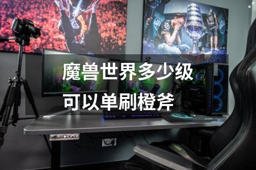 魔兽世界多少级可以单刷橙斧-第1张-游戏信息-龙启网