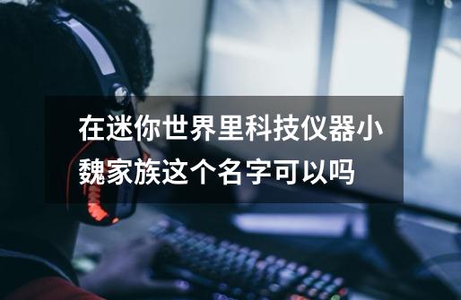 在迷你世界里科技仪器小魏家族这个名字可以吗-第1张-游戏信息-龙启网