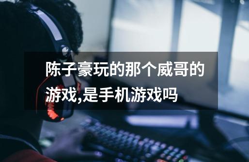 陈子豪玩的那个威哥的游戏,是手机游戏吗-第1张-游戏信息-龙启网