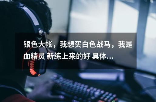 银色大帐,我想买白色战马,我是血精灵 新练上来的好 具体都要做什么 谁知道麻烦告诉下-第1张-游戏信息-龙启网