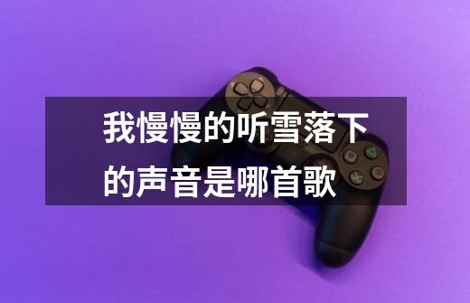 我慢慢的听雪落下的声音是哪首歌-第1张-游戏信息-龙启网