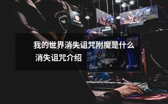 我的世界消失诅咒附魔是什么 消失诅咒介绍-第1张-游戏信息-龙启网