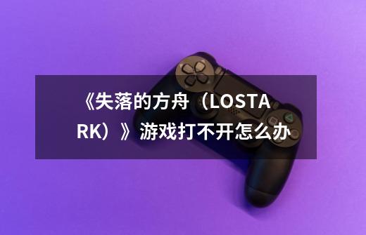《失落的方舟(LOSTARK)》游戏打不开怎么办-第1张-游戏信息-龙启网