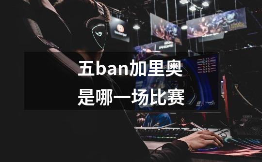 五ban加里奥是哪一场比赛-第1张-游戏信息-龙启网