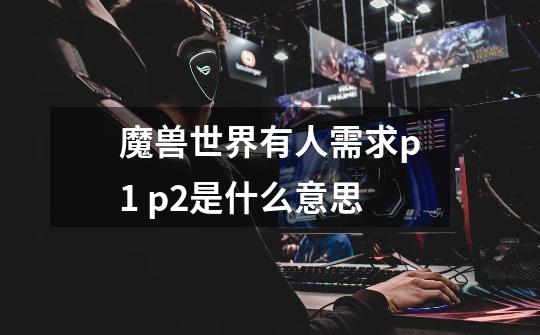 魔兽世界有人需求p1 p2是什么意思-第1张-游戏信息-龙启网