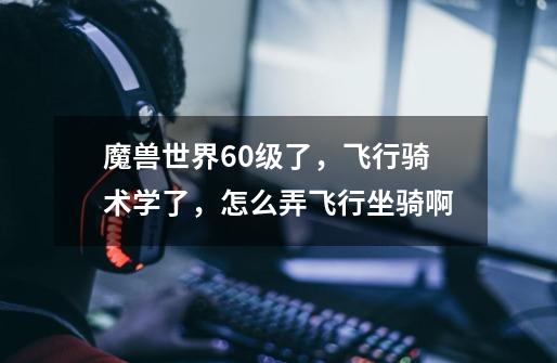 魔兽世界60级了，飞行骑术学了，怎么弄飞行坐骑啊-第1张-游戏信息-龙启网