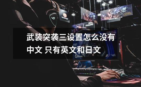 武装突袭三设置怎么没有中文 只有英文和日文-第1张-游戏信息-龙启网