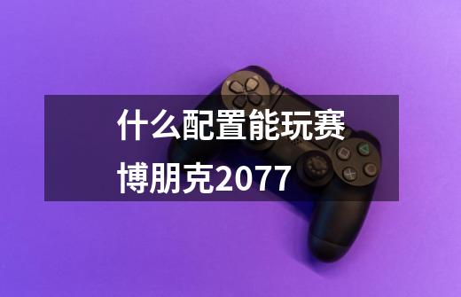 什么配置能玩赛博朋克2077-第1张-游戏信息-龙启网