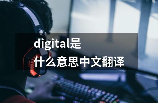 digital是什么意思中文翻译-第1张-游戏信息-龙启网