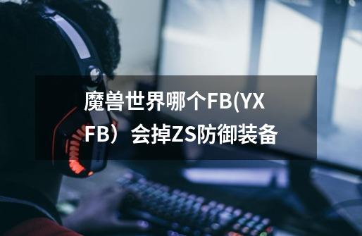 魔兽世界哪个FB(YXFB)会掉ZS防御装备-第1张-游戏信息-龙启网