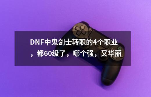 DNF中鬼剑士转职的4个职业,都60级了,哪个强,又华丽-第1张-游戏信息-龙启网