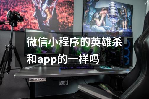 微信小程序的英雄杀和app的一样吗-第1张-游戏信息-龙启网