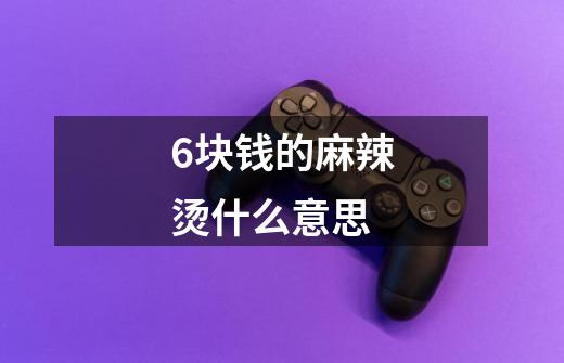 6块钱的麻辣烫什么意思-第1张-游戏信息-龙启网