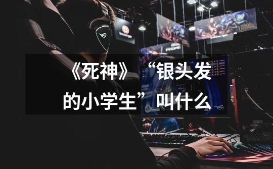 《死神》“银头发的小学生”叫什么-第1张-游戏信息-龙启网