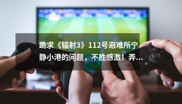 跪求《辐射3》112号避难所宁静小港的问题,不胜感激!弄了几个小时了~~~-第1张-游戏信息-龙启网