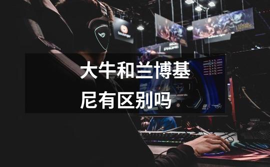 大牛和兰博基尼有区别吗-第1张-游戏信息-龙启网