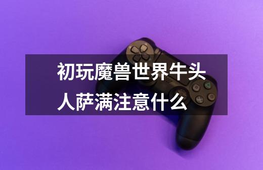 初玩魔兽世界牛头人萨满注意什么-第1张-游戏信息-龙启网