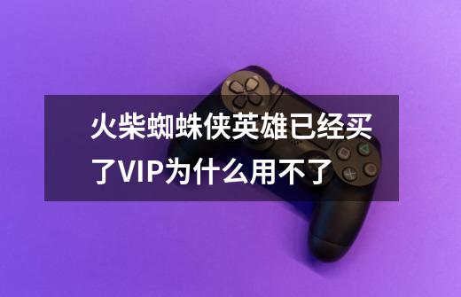 火柴蜘蛛侠英雄已经买了VIP为什么用不了-第1张-游戏信息-龙启网