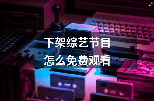 下架综艺节目怎么免费观看-第1张-游戏信息-龙启网
