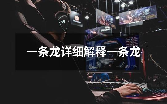 一条龙详细解释一条龙-第1张-游戏信息-龙启网