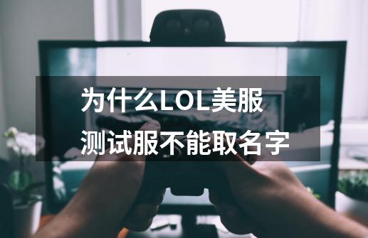 为什么LOL美服测试服不能取名字-第1张-游戏信息-龙启网