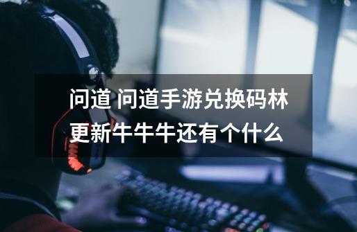 问道 问道手游兑换码林更新牛牛牛还有个什么-第1张-游戏信息-龙启网
