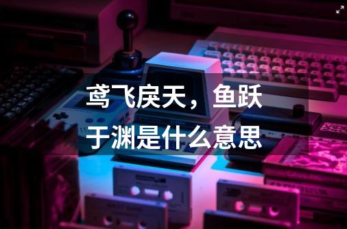 鸢飞戾天,鱼跃于渊是什么意思-第1张-游戏信息-龙启网