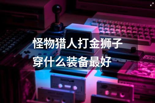 怪物猎人打金狮子穿什么装备最好-第1张-游戏信息-龙启网