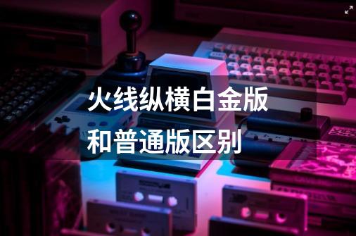 火线纵横白金版和普通版区别-第1张-游戏信息-龙启网