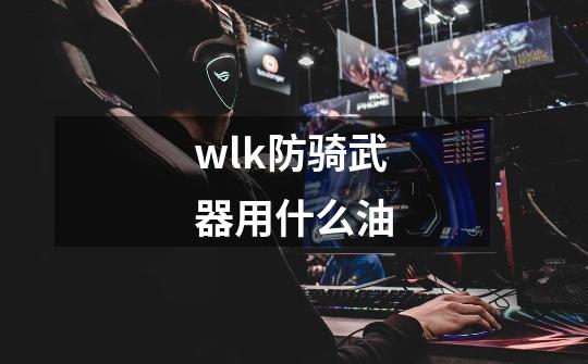 wlk防骑武器用什么油-第1张-游戏信息-龙启网