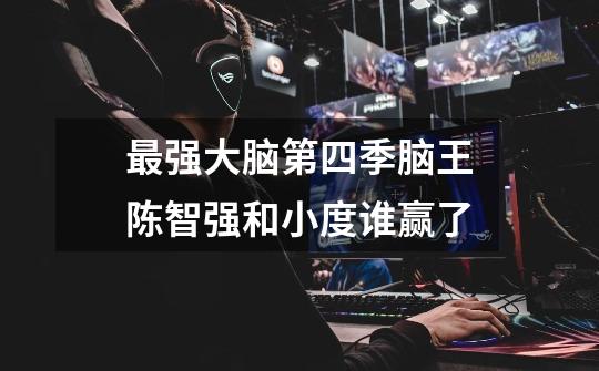 最强大脑第四季脑王陈智强和小度谁赢了-第1张-游戏信息-龙启网