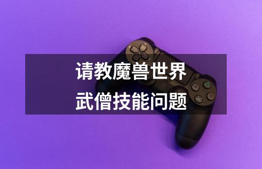 请教魔兽世界武僧技能问题-第1张-游戏信息-龙启网